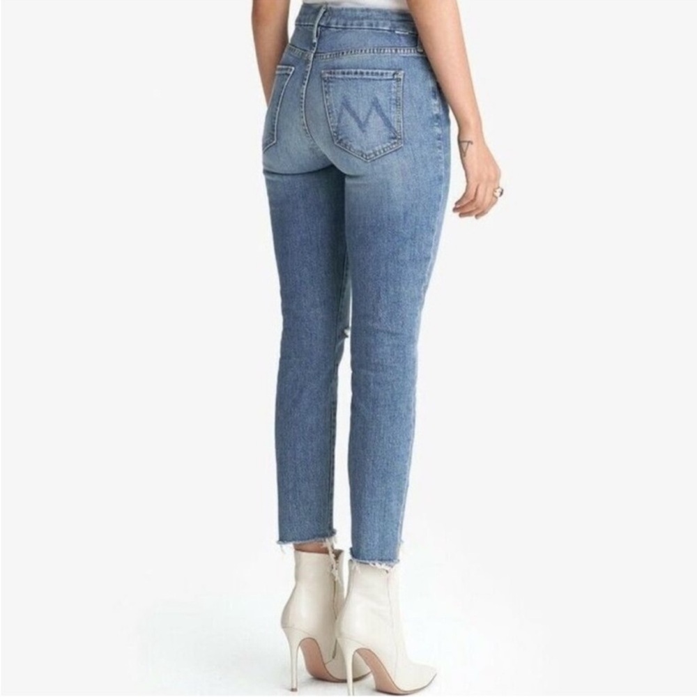 Mother The Looker Ankle Step Fray In Exposed Secret Sister Skinny Cropped Jeans - Picture 2 of 10
